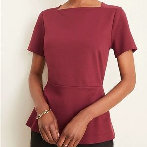 Square neck peplum top (new)